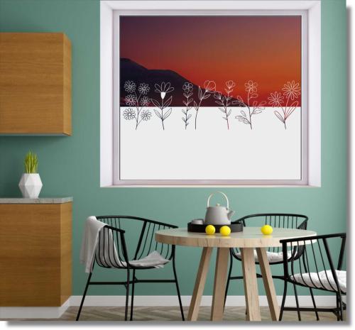 Fensterfolie Blumen